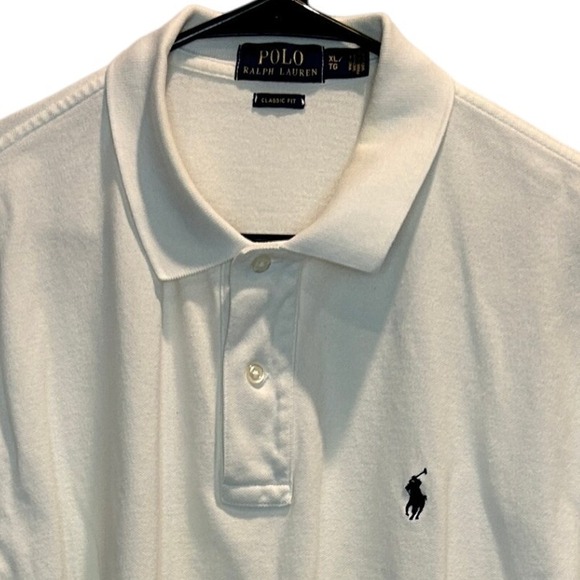 Polo Ralph Lauren Classic Fit Cream Polo Shirt Men's XL Pony Logo Casual Top - Picture 1 of 5